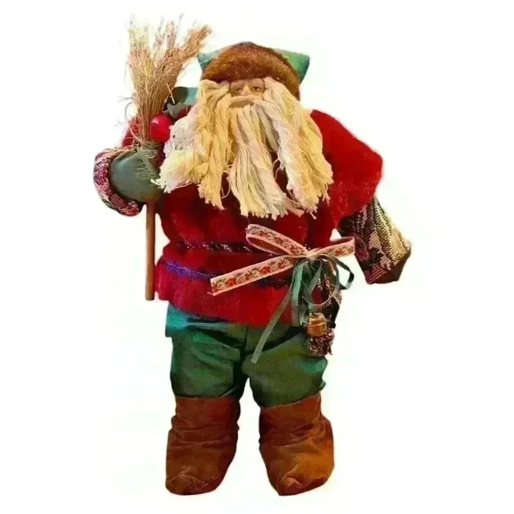Vintage 90's Brinn's Old World Santa‎ Clause Doll Traditional Natural
